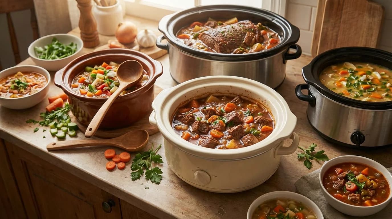 Easy Crockpot Recipes: 30 Set-and-Forget Slow Cooker Meals
