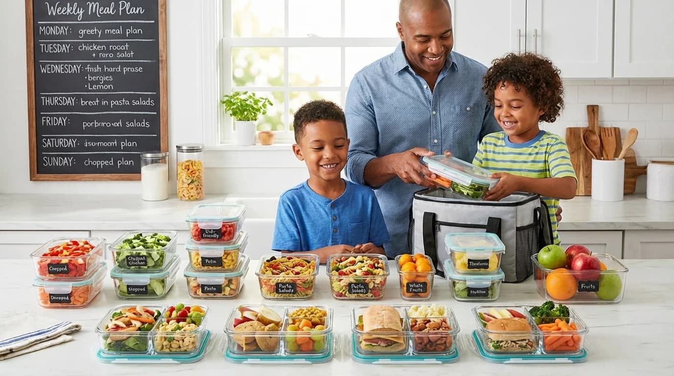 Meal Prep for a Family of 4: Complete System + Kid-Friendly Recipes